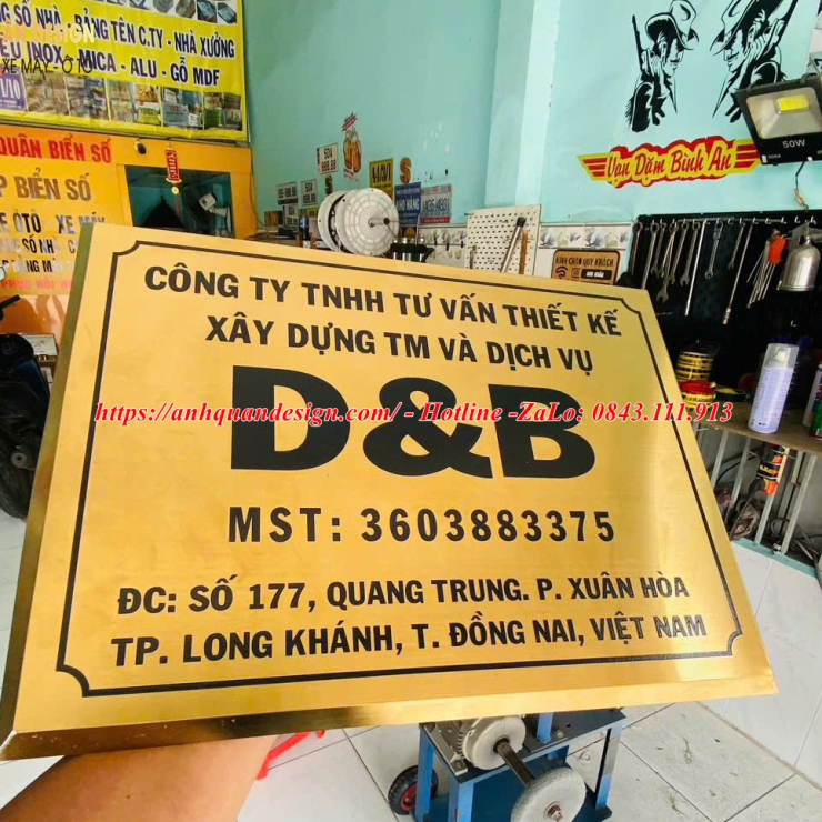 Bảng Tên Công Ty Inox