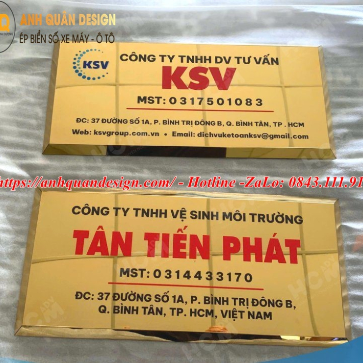 Bảng Tên Công Ty Inox