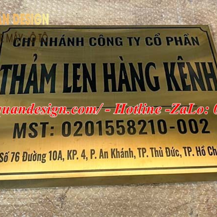 Bảng Tên Công Ty Inox