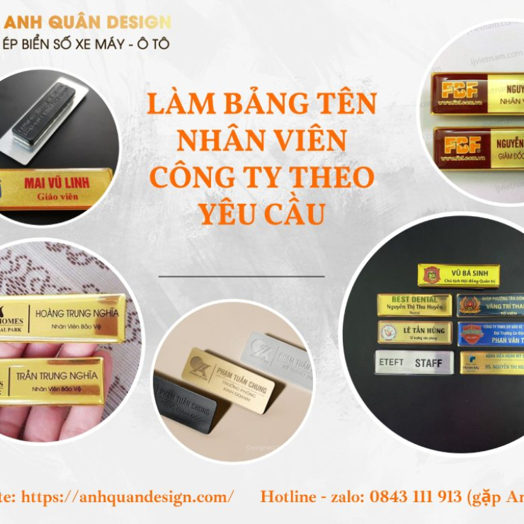 Bảng tên nhân viên công ty