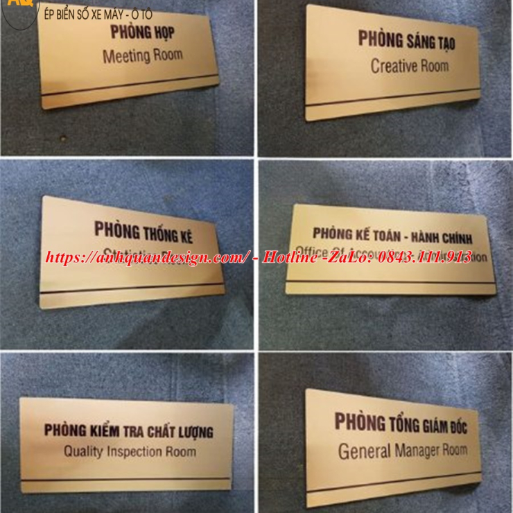 Bảng tên phòng ban công ty