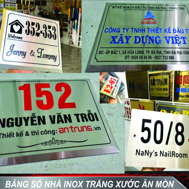Bảng Số Nhà Inox Giá Rẻ