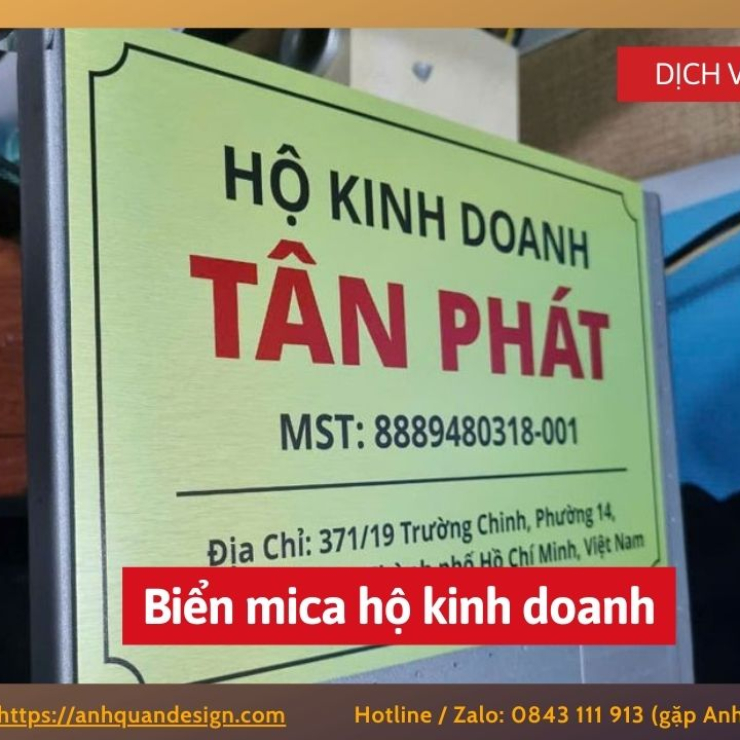 Biển mica hộ kinh doanh