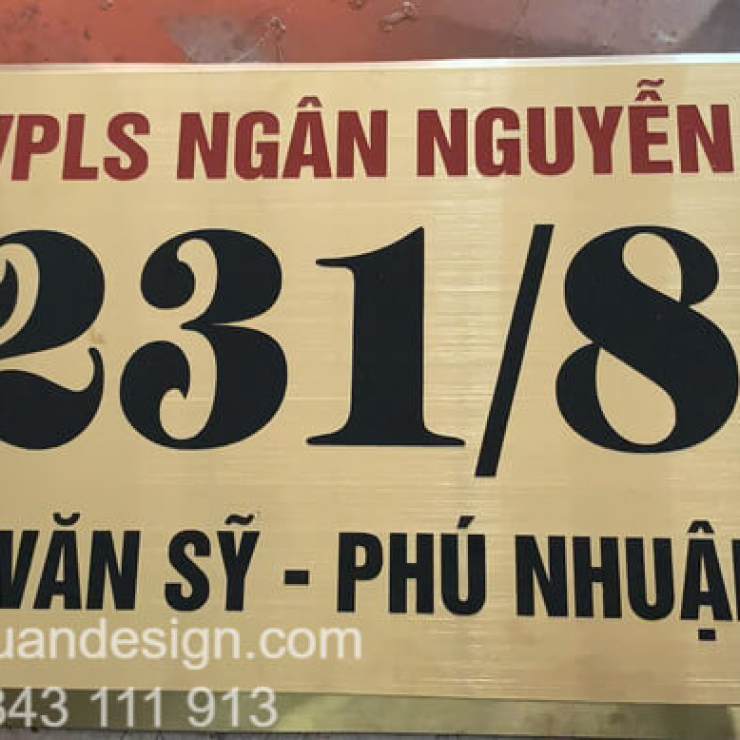 Biển Số Nhà Inox Xước