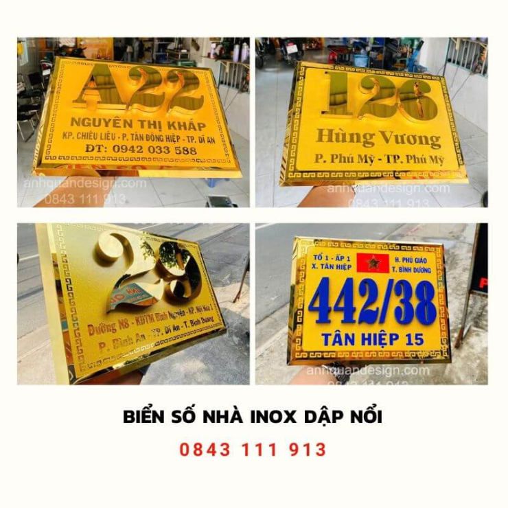Biển Số Nhà Dập Nổi