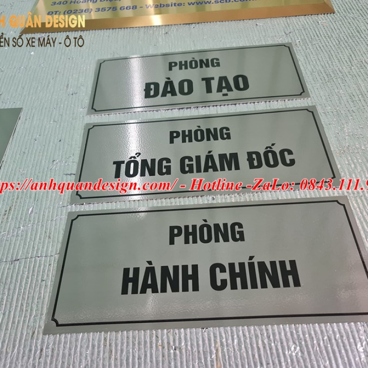 Biển tên phòng inox