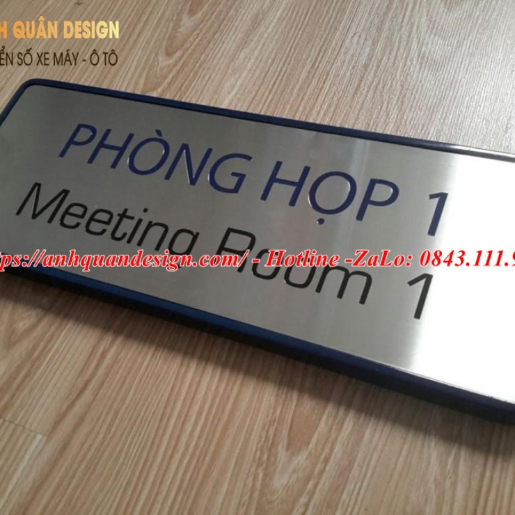 Biển tên phòng inox