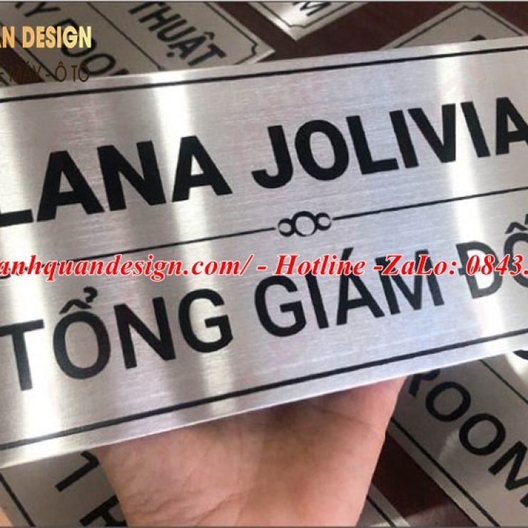 Biển tên phòng inox