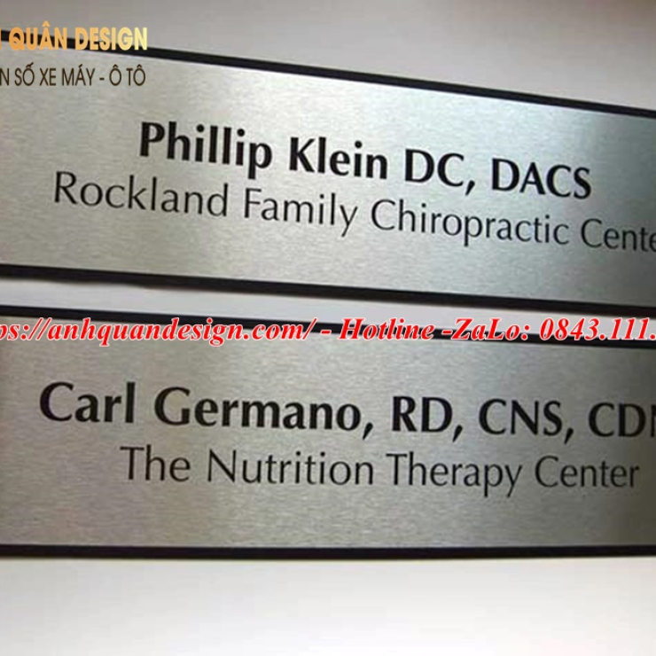 Biển tên phòng inox