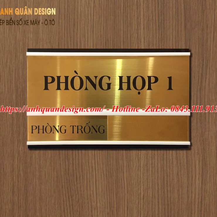 Biển tên phòng inox