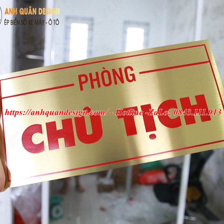 Biển tên phòng inox