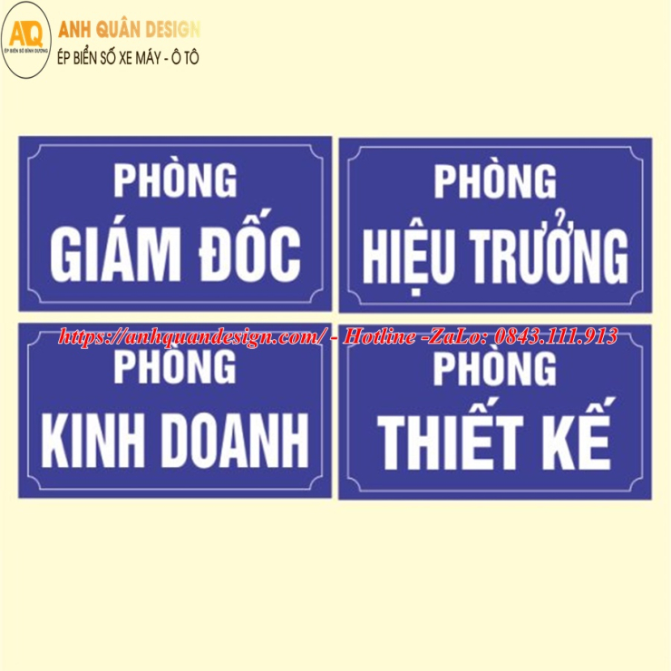 Biển tên phòng mica