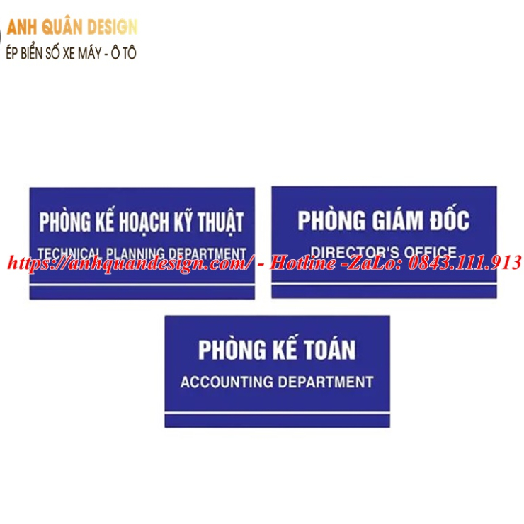 Biển tên phòng mica