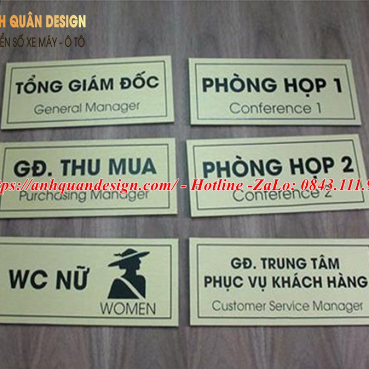 Biển tên phòng mica