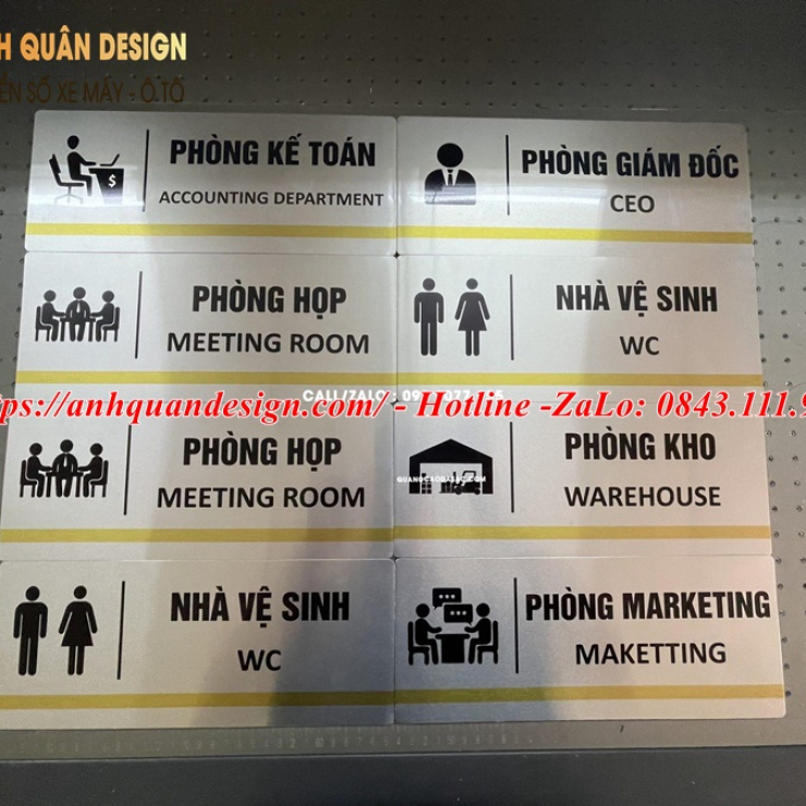 Biển tên phòng mica
