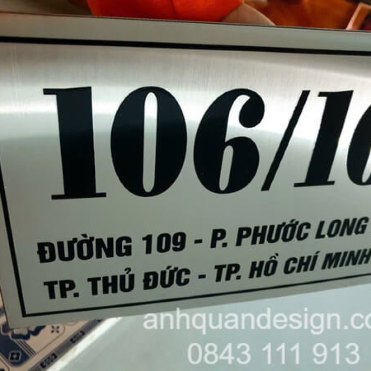 Biển Số Nhà Inox Xước
