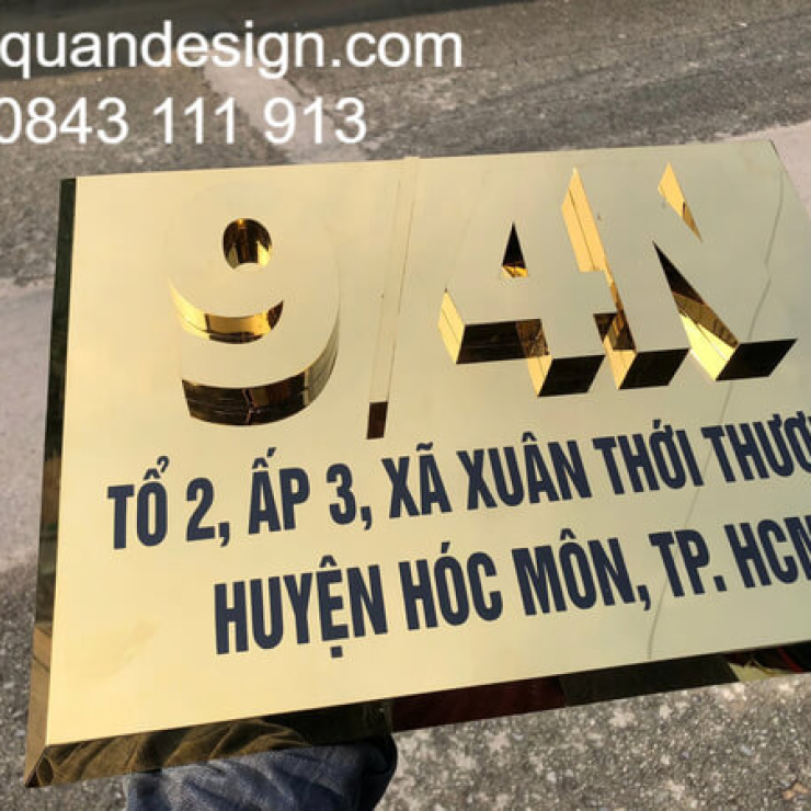 Biển Số Nhà Dập Nổi