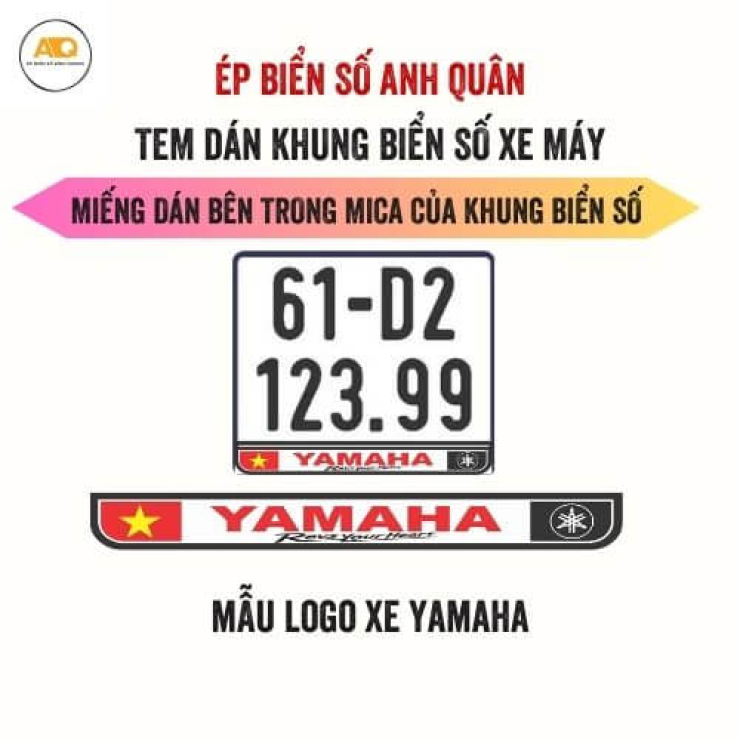 Decal Dán Khung Biển Số Châu Âu Cho Xe Máy