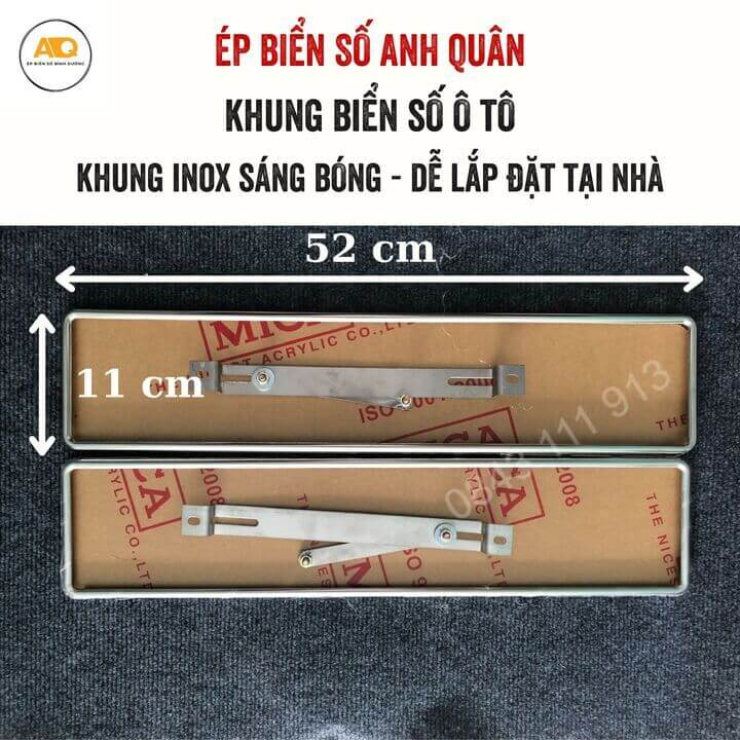 Khung Biển Số Ô Tô | Khung Inox Viền Rời Giả Gò Bọc Bảng Số