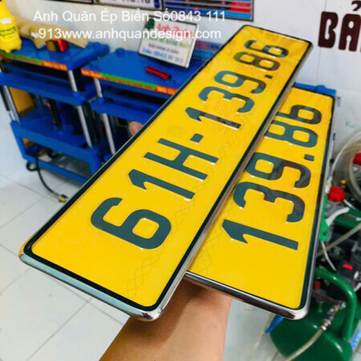 Ép Biển Số Xe Ô Tô Chống Nước