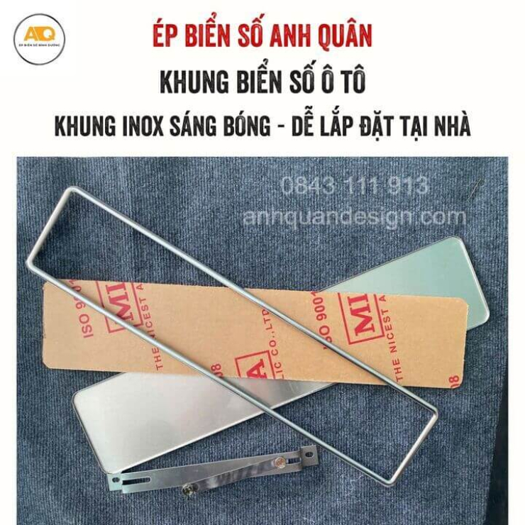 Khung Biển Số Ô Tô | Khung Inox Viền Rời Giả Gò Bọc Bảng Số