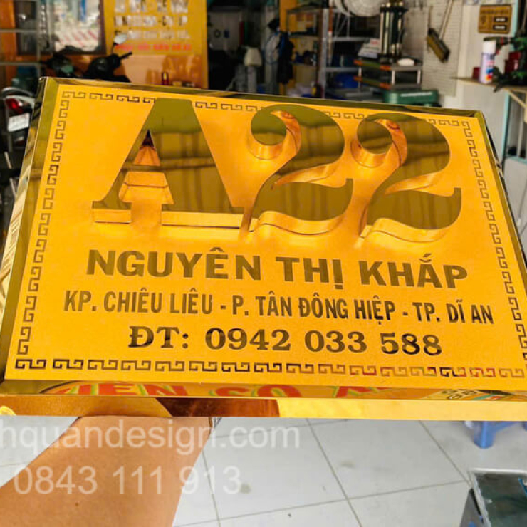 Làm Biển Số Nhà ở Dầu Tiếng Bình Dương