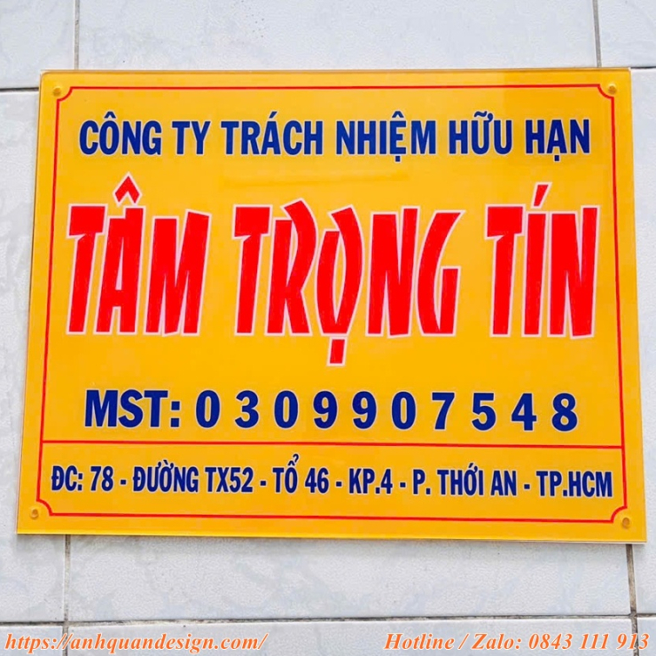Thiết kế bảng hiệu hộ kinh doanh