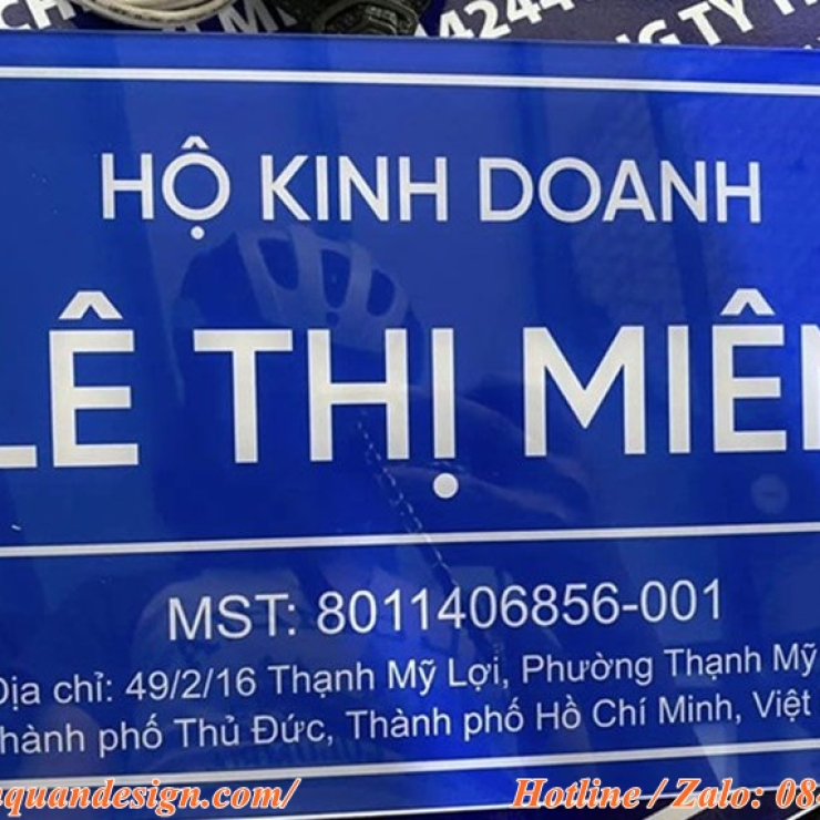 Làm biển hộ kinh doanh giá rẻ tại TPHCM, Bình Dương và cả nước