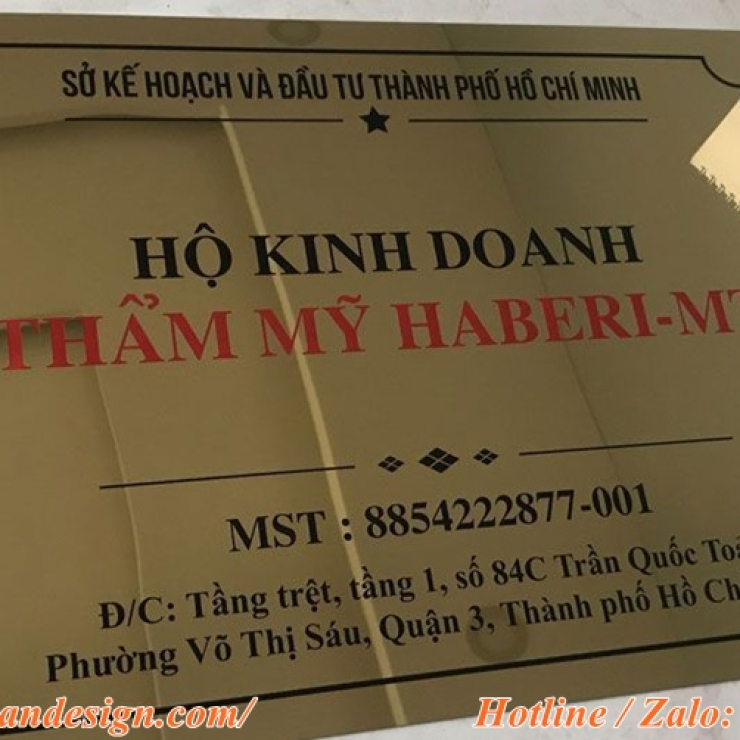 Biển mica hộ kinh doanh