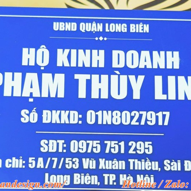 Mẫu biển hộ kinh doanh cá thể đẹp