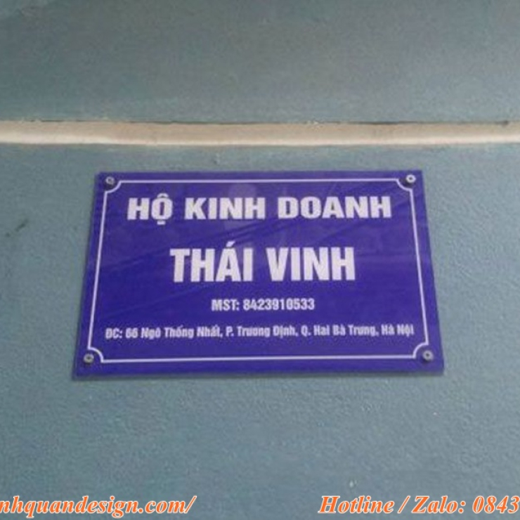 Thiết kế bảng hiệu hộ kinh doanh