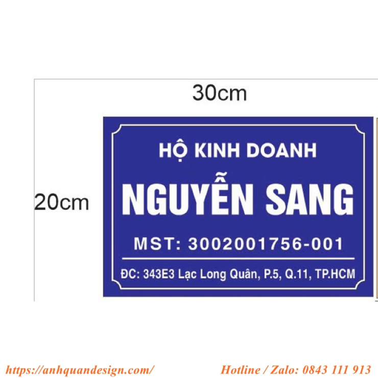 Thiết kế bảng hiệu hộ kinh doanh