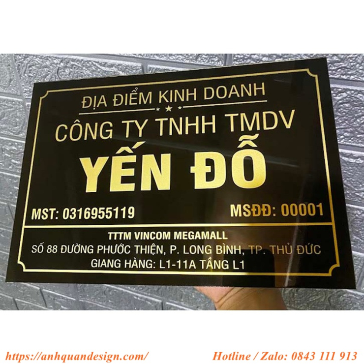 Biển mica hộ kinh doanh