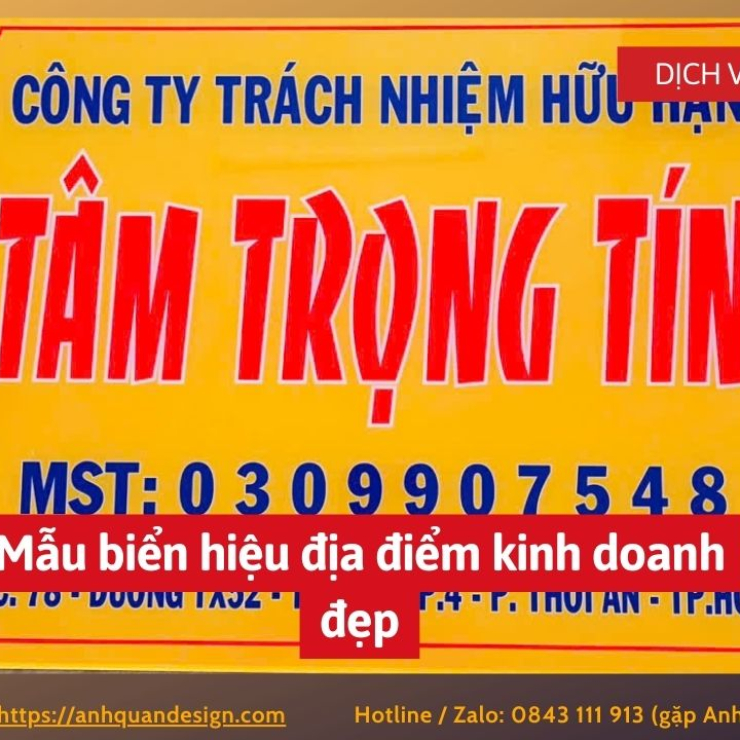 Mẫu biển hiệu địa điểm kinh doanh đẹp