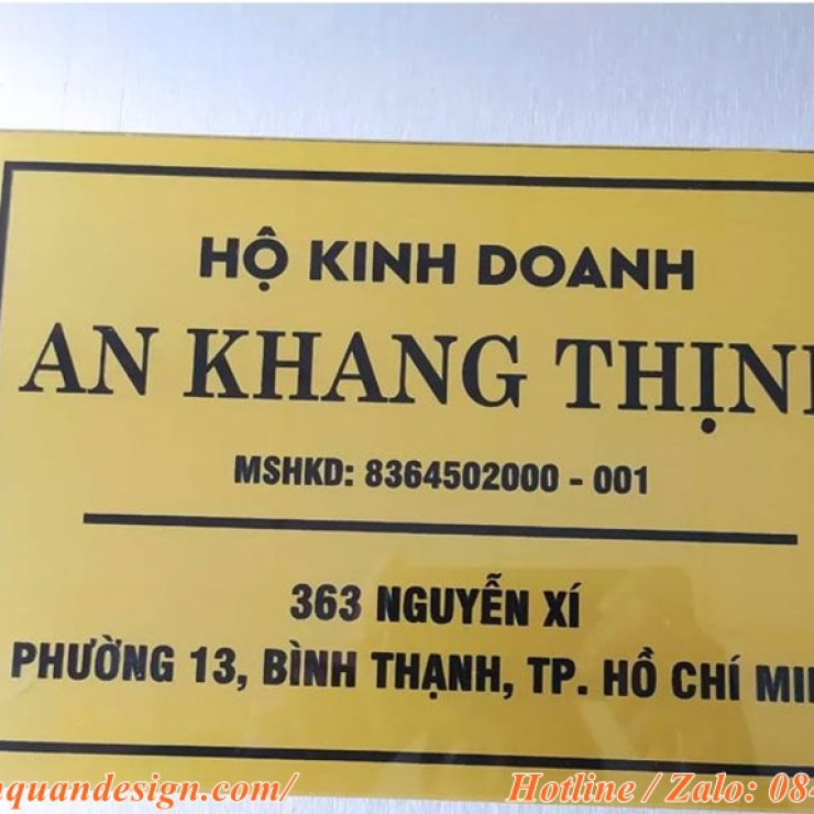 Thiết kế bảng hiệu hộ kinh doanh