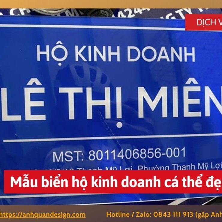 Mẫu biển hộ kinh doanh cá thể đẹp