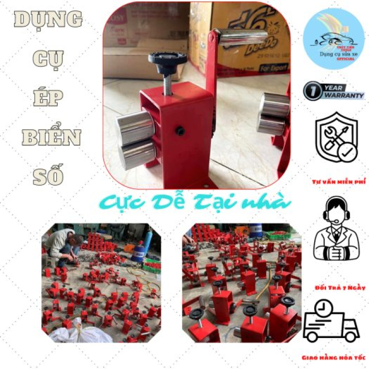 Máy ép biển số thủy lực cho ô tô, xe máy