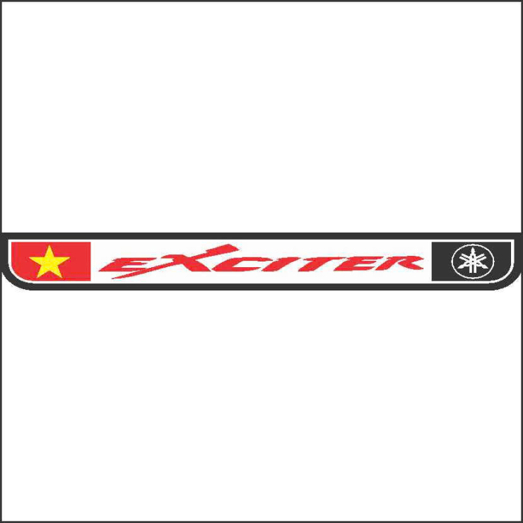 Decal Dán Khung Biển Số Xe Máy | Mẫu Xe Exciter
