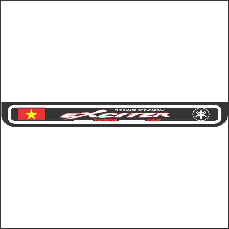 Decal Dán Khung Biển Số Xe Máy | Mẫu Xe Exciter