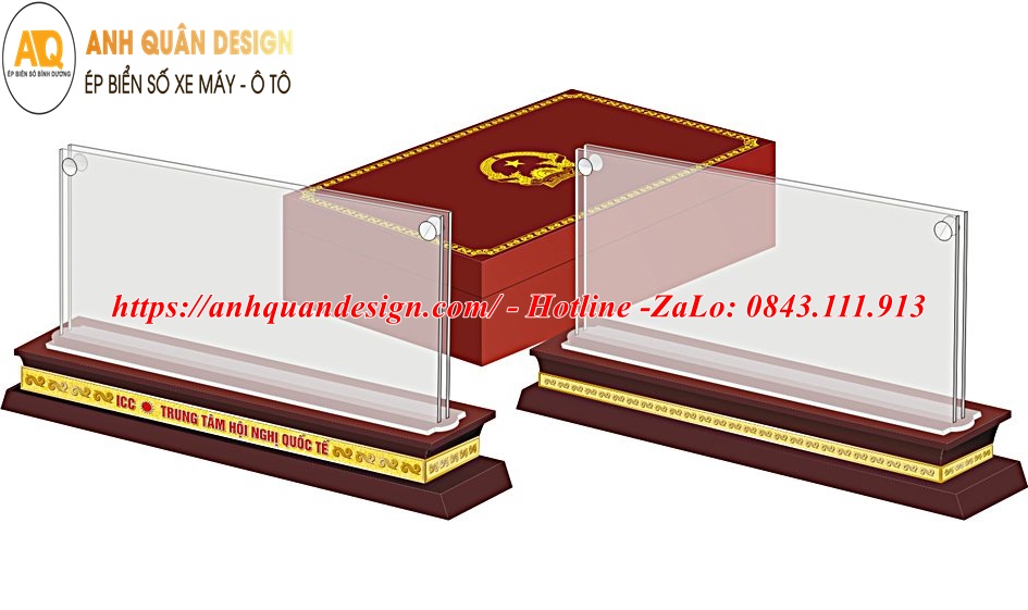 Biển Bảng chức danh để bàn mica