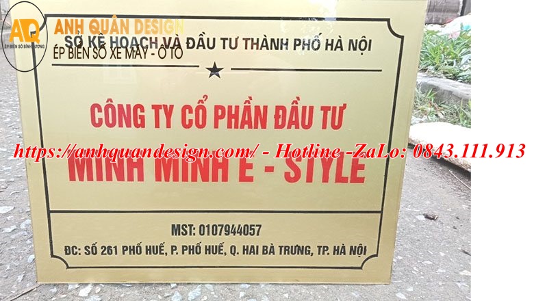 Biển, Bảng tên công ty alu, alu nhôm xước đẹp