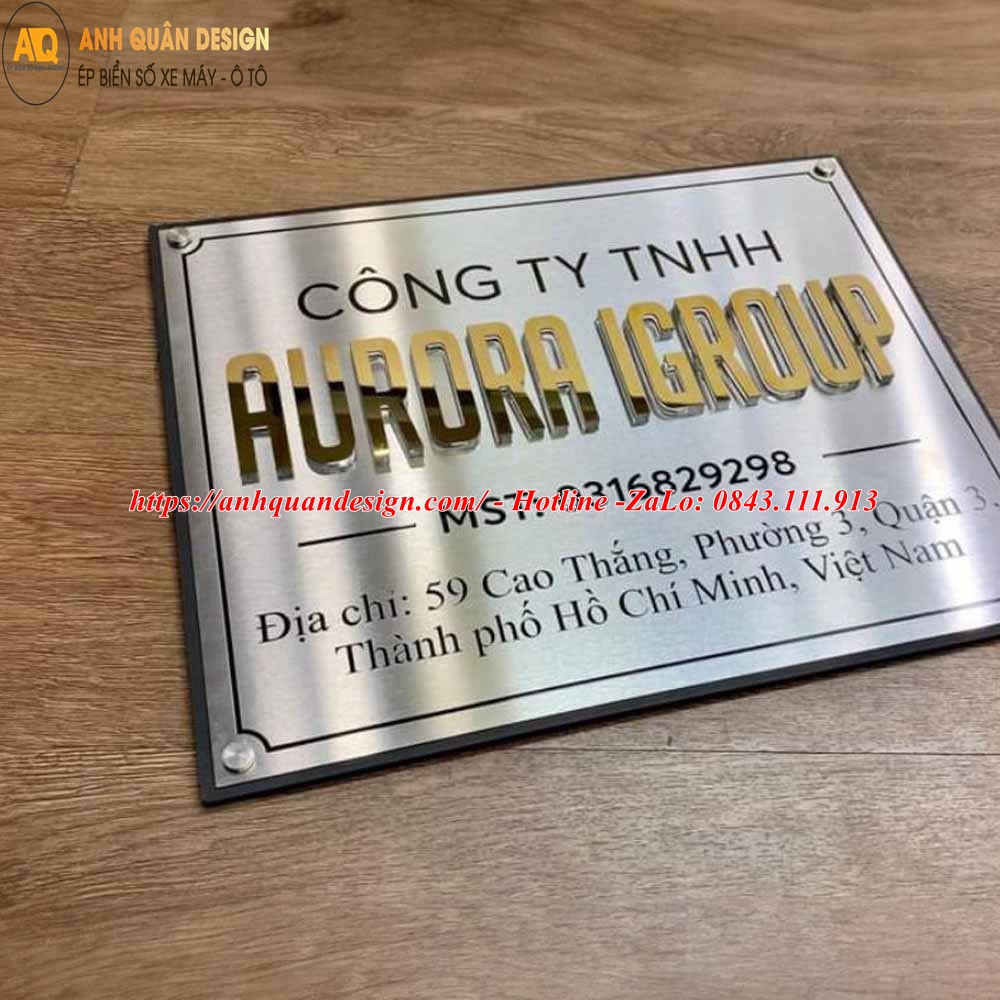 Biển, Bảng tên công ty alu, alu nhôm xước đẹp