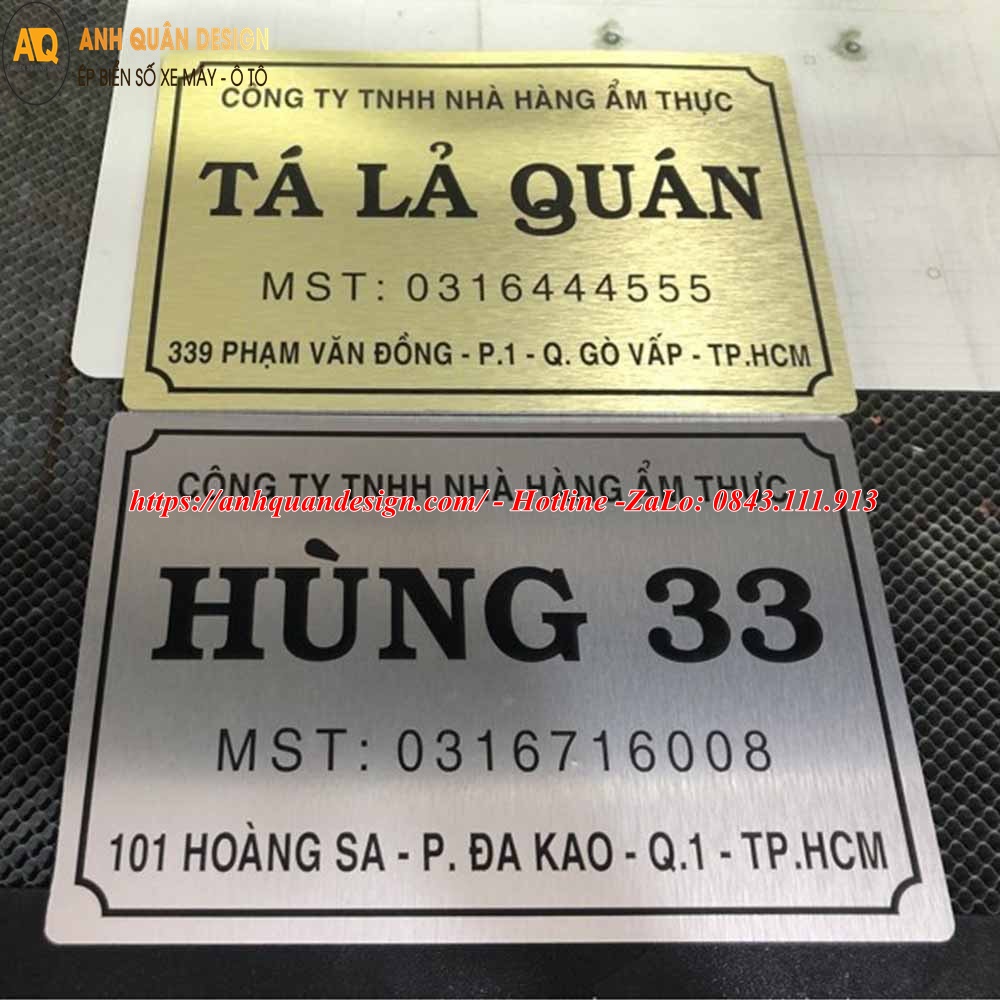 Biển, Bảng tên công ty alu, alu nhôm xước đẹp