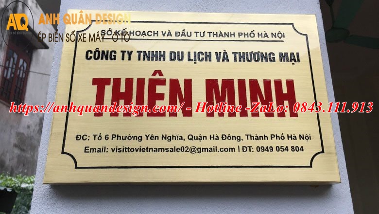 Biển, Bảng tên công ty alu, alu nhôm xước đẹp