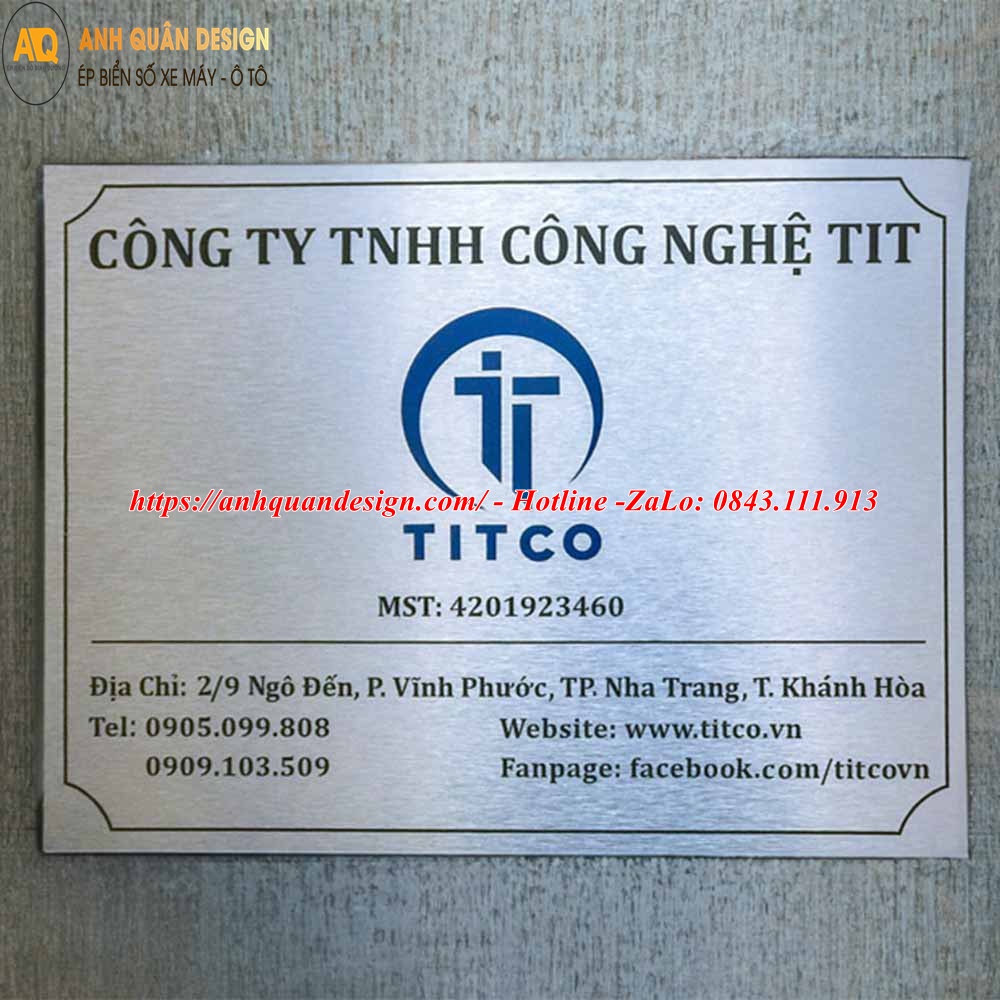 Biển, Bảng tên công ty alu, alu nhôm xước đẹp