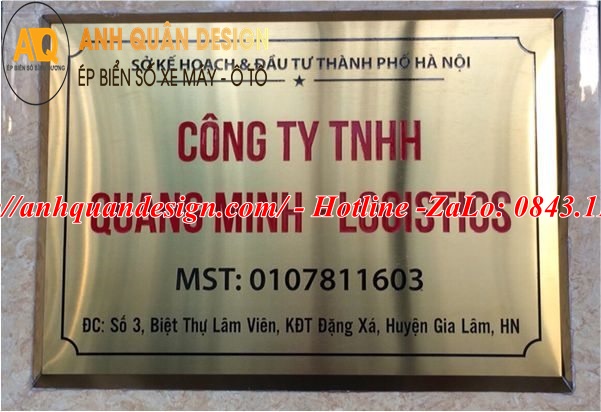 Bảng Tên Công Ty Inox