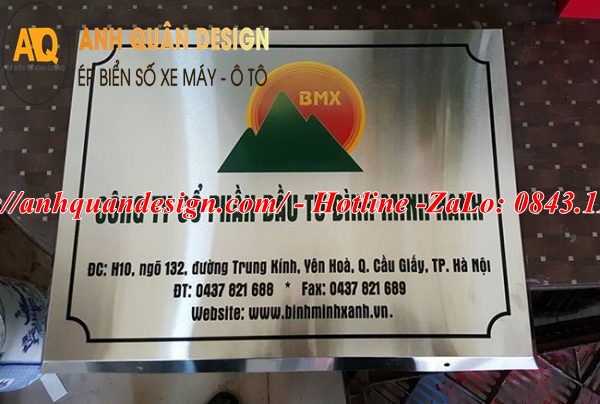 Biển Tên Công Ty Inox
