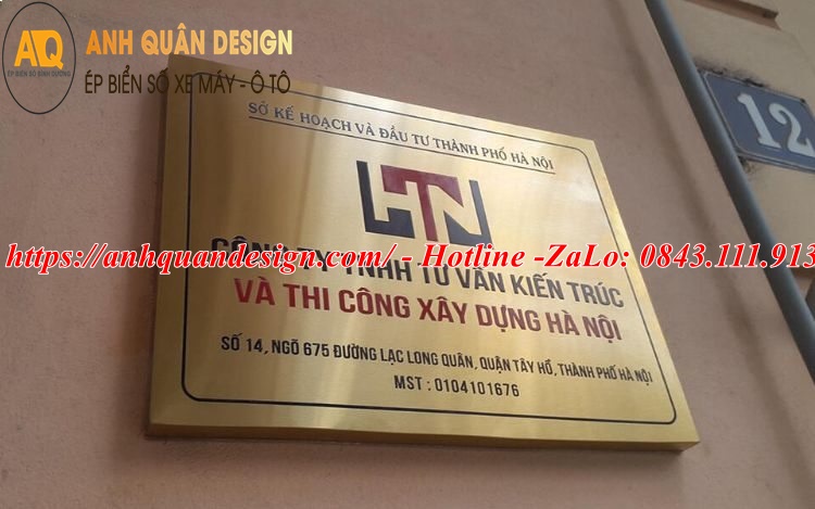 Biển Tên Công Ty Inox