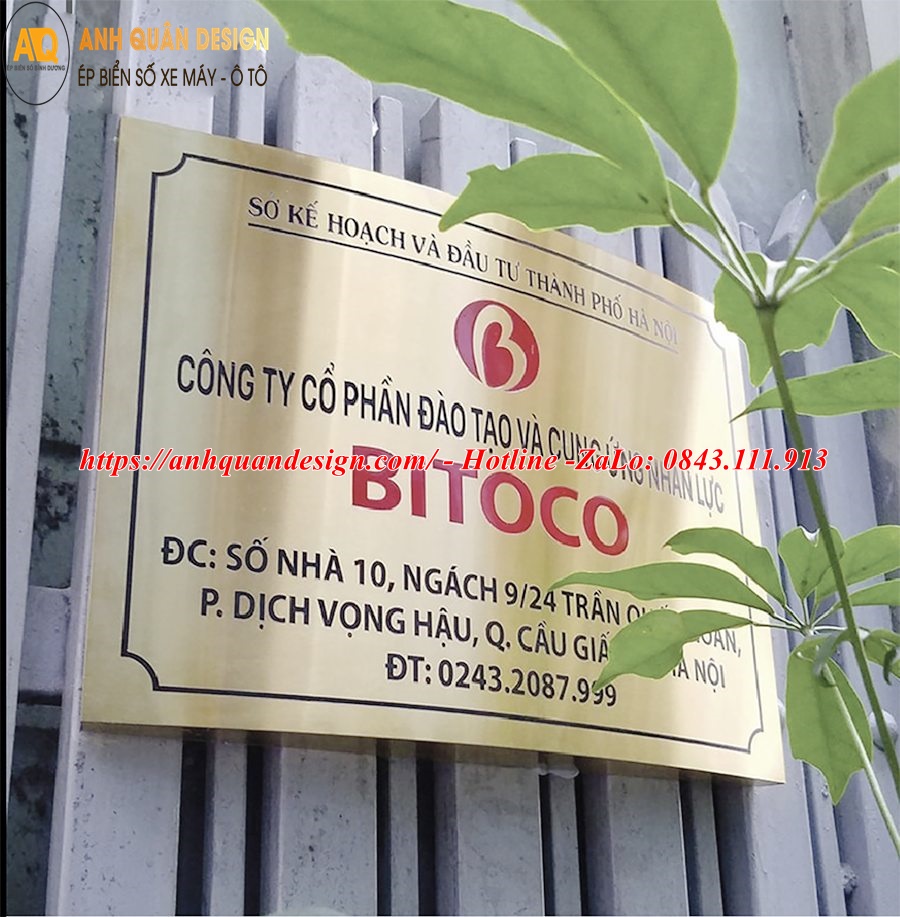 Biển Tên Công Ty Inox