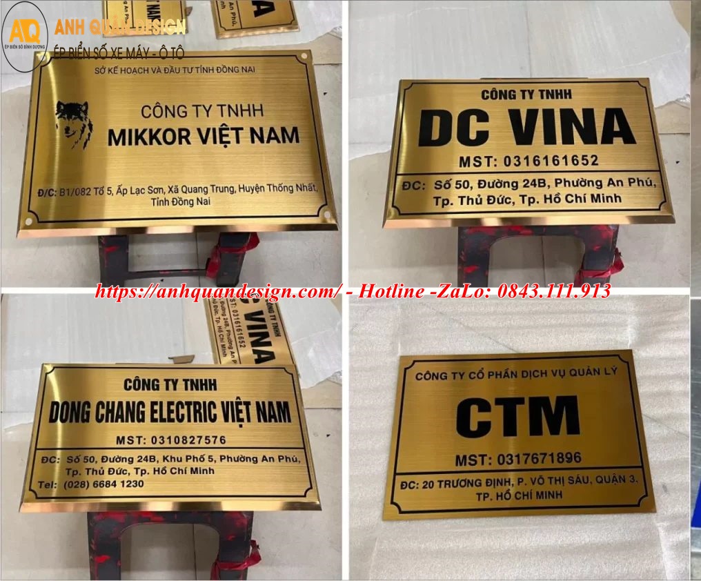 Biển Tên Công Ty Inox